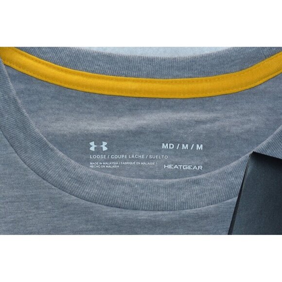 Under Armour Project Rock Men's Shirt Size M Gray Hardest Worker Long Sleeve New - Picture 3 of 11